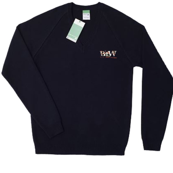 Byron Wood School - Knitted V Neck Sweater, Byron Wood Primary