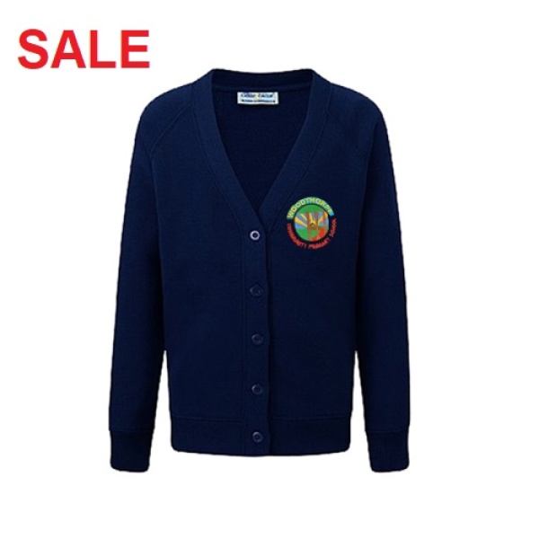 Woodthorpe Community Primary - Old Sweat Cardigan, Free delivery to school, Sale - Old Logo