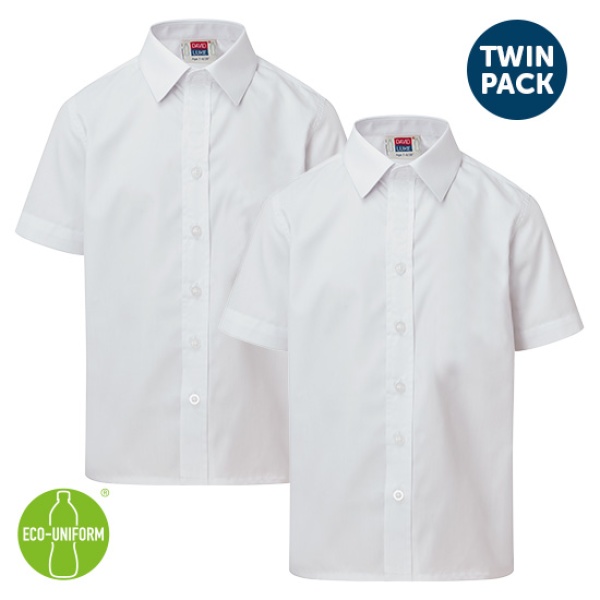 OBSOLETE PRODUCT - Velcro Fastening Shirt - For all children, Barlborough Hall, Absolute Essentials Plain Schoolwear Items, Free delivery to school