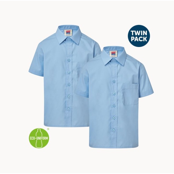 Absolute Essentials - Velcro Fastening Shirt - For all children, Barlborough Hall, Absolute Essentials Plain Schoolwear Items, Free delivery to school