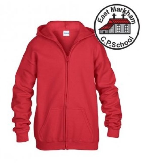 East Markham Primary School - Zip Hoody -not returnable, East Markham Primary School