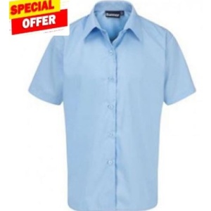 OBSOLETE PRODUCT - SALE Girls Short Sleeve Shirt, Free delivery to school, Sale, Immaculate Conception Primary, St John Fisher Primary, St Wilfrids Primary